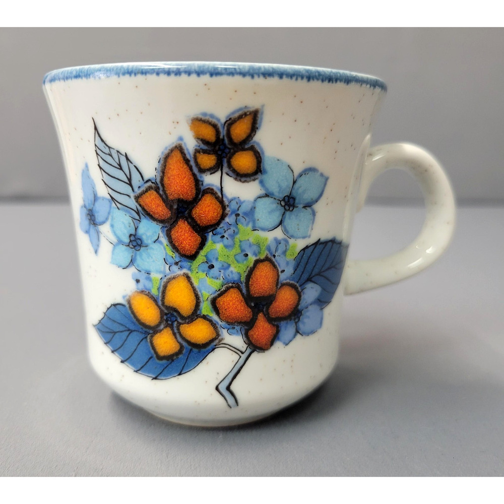 Vintage Mikasa Hydrangea G9722 Cup Japan Cortona Decor Floral 3.25" Tall‎